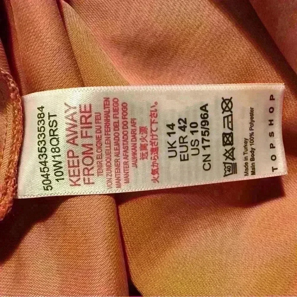 Topshop satin cowl back dress with slit - Picture 3 of 7